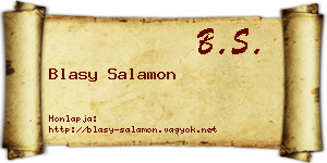 Blasy Salamon névjegykártya